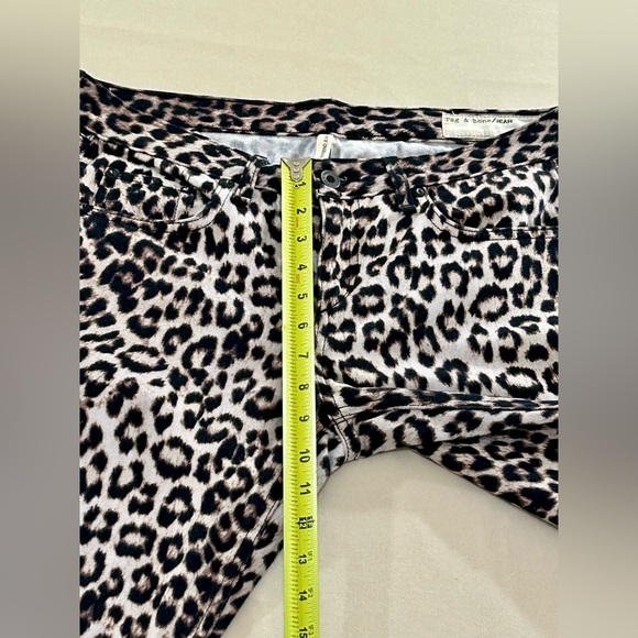 NFS Rag & Bone Boyfriend Snow Leopard Print Womens Pants Size 28 - Picture 11 of 15